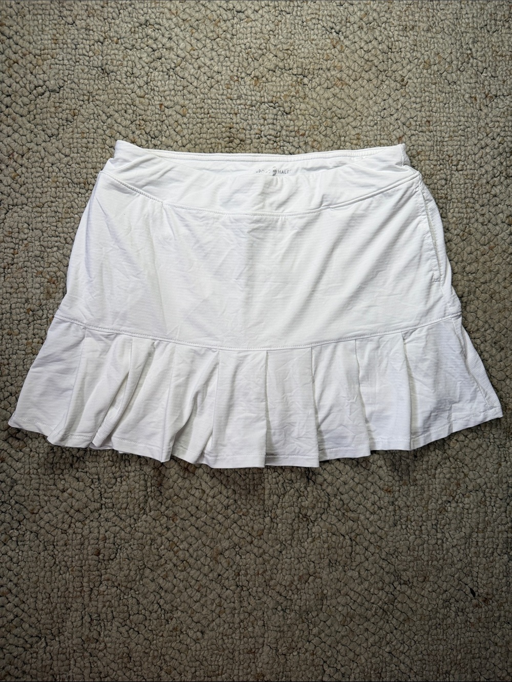 White Ruffle Hem Women's Skort